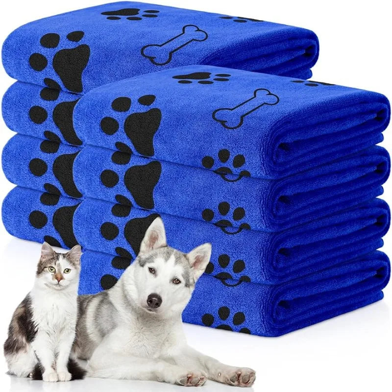 Dog Towel Drying Dog Cat Pet Towel, Puppy Microfiber Quick-drying Dog Claw Bath Towel, Pet Bath Products Absorbent Medium Dog
