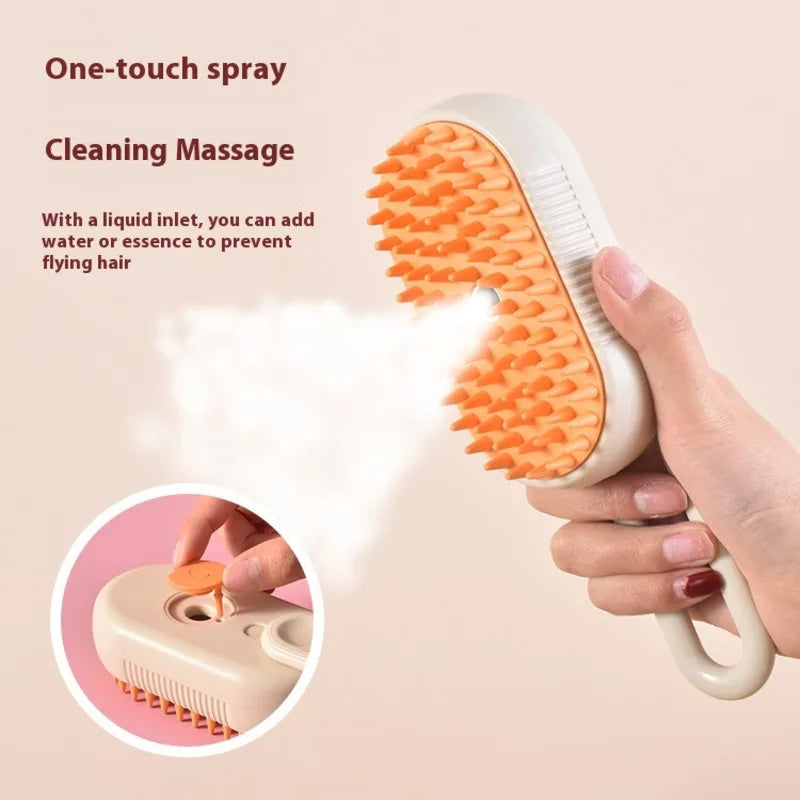 Multifunctional Pet Comb For Dog Cat Rechargeable 4 In 1 Electric Steam Spray Brush Removal Of Unwanted Hair Pet Grooming