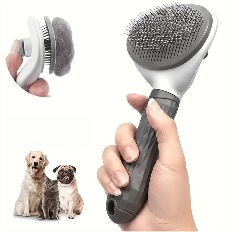 LELE Dog Brush Cat Comb Self Cleaning Pet Hair Remover Brush For Dogs Cats Grooming Tools Pets Dematting Comb Dogs Accessories