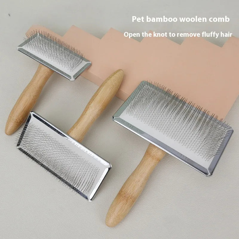 Dog Hair Remover Combs Pet Cat Hair Shedding Brush Wooden Handle Grooming Supplies Lint Remover For Clothing Sweater Clothes