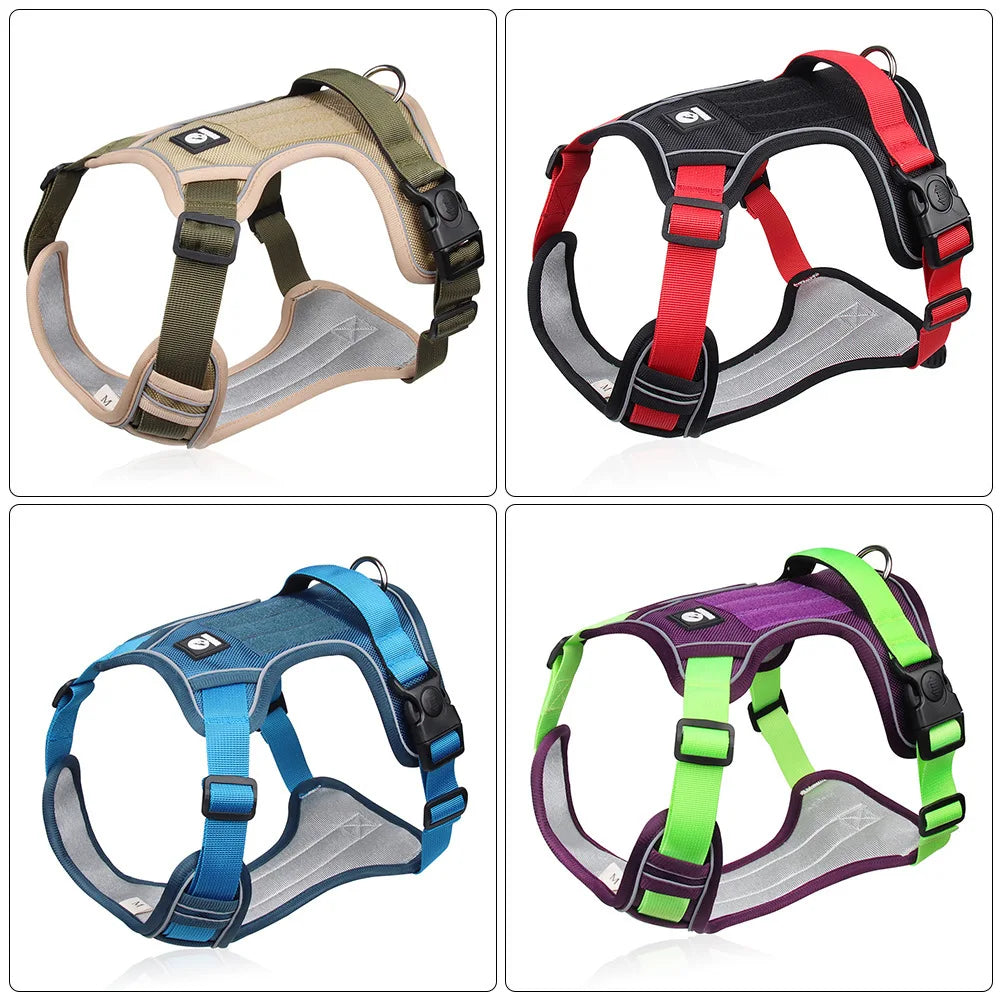 Dog Leash Harnesses Explosion-proof Punch Handle Multifunctional Chest Back Large Dog Dog Rope Reflective Pet Chest Strap