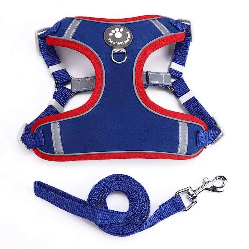 Dog Harness Vest Adjustable No Pull Pet Reflective Dog Harness Lead Walking Running Cat Chest Strap Vest For Small Medium Dog