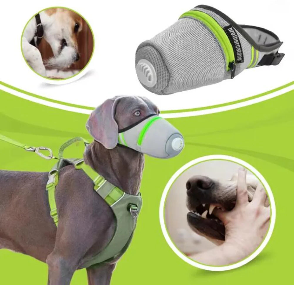 Dog Mask Dog Air Filter Mask Reusable Dog Gas Face Mask Breathable Dog Smoke Mask for Pet Indoor Outdoor Protection