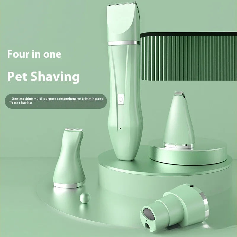 2025newly Upgraded Household Pet Shaver 4 In 1 Pet Electric Hair Trimmer Dogs Cat Grooming Clipper Nail Grinder USB Rechargeable